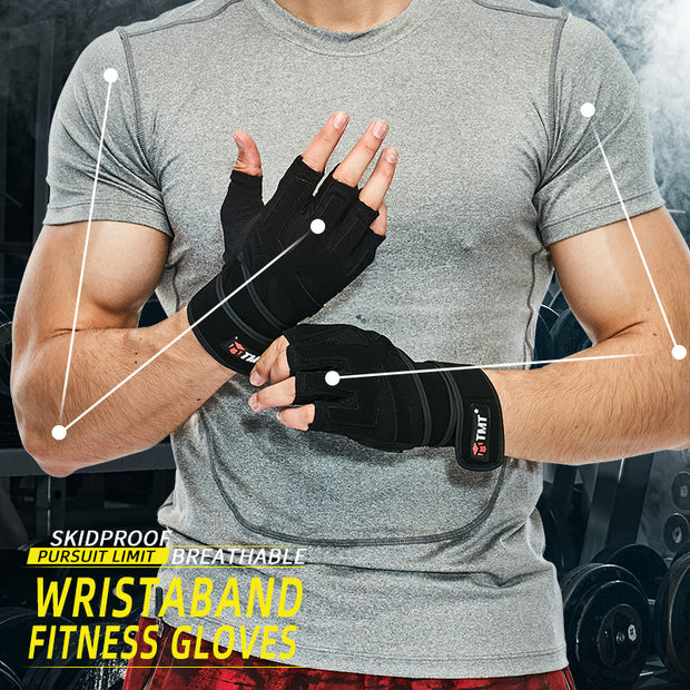 Gloves With Wrist Wrap Fitness Workout Wrist Wrap Men