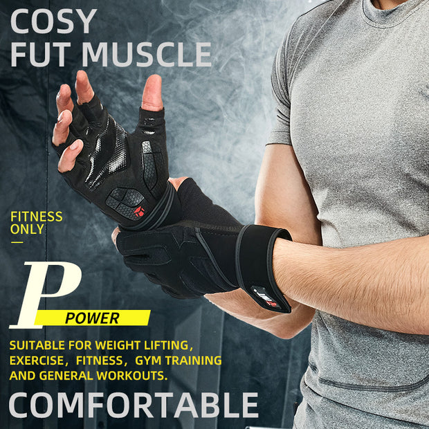 Gloves With Wrist Wrap Fitness Workout Wrist Wrap Men